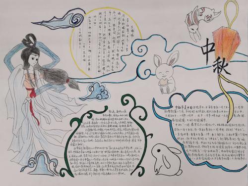 描绘美好 城投公司团委组织开展 我们的节日 中秋 手抄报比赛