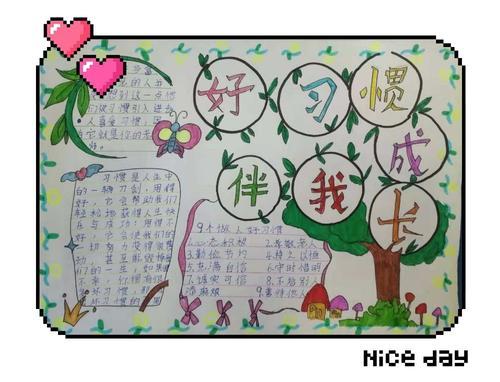 好习惯伴我成长题目的手抄报好习惯手抄报