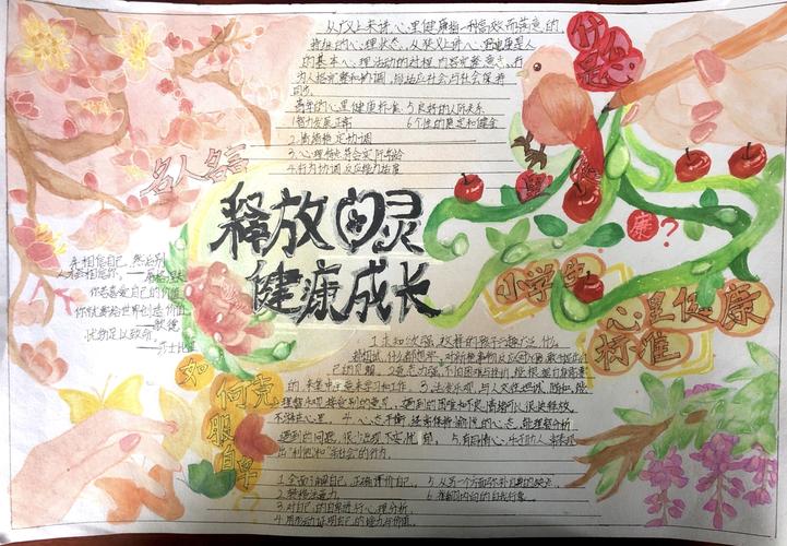 为了孩子的健康成长 镇西小学心理健康主题手抄报评比结果出来啦