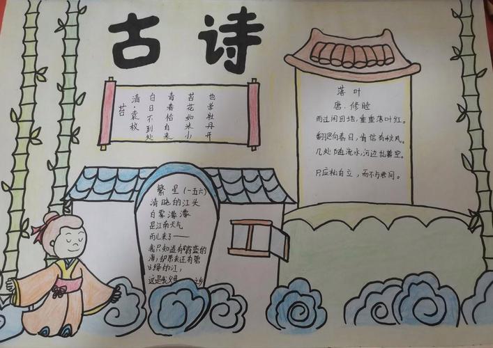 好诗词手抄报可可54kb以诗词赏欣为题的手抄报古诗词手抄报我和古诗词