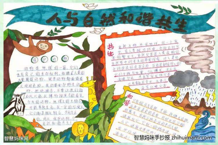 2024年人与自然和谐共生手抄报一等奖7张