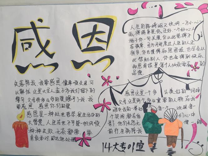 建筑工程系 感恩 主题手抄报顺利展出