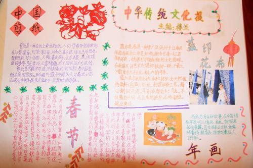 关于汉族风土人情的手抄报 关于汉字的手抄报