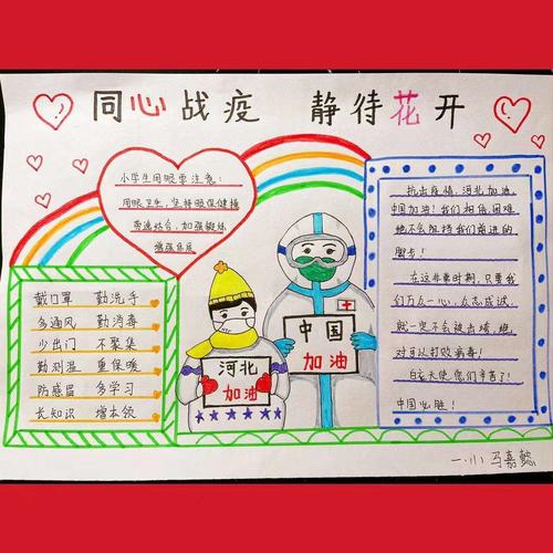 抗疫手抄报