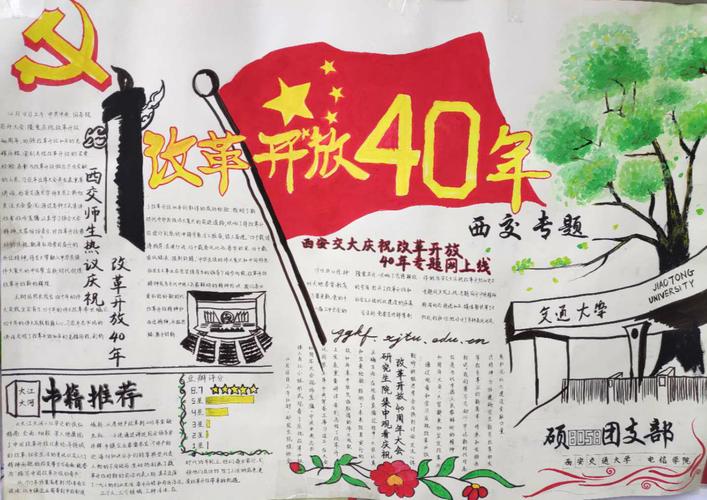改革开放30年手抄报