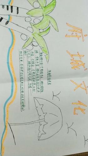 有的同学还制作了有关海南椰子的手抄报.