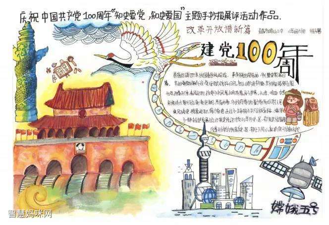 建党100周年手抄报图片知史爱国知史爱党