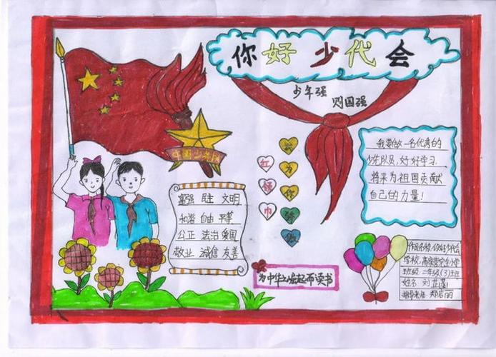 第三张你好 少代会手抄报图片2 第二张你好少代会手抄报简单漂亮1 第