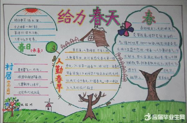 关于春天简单手抄报
