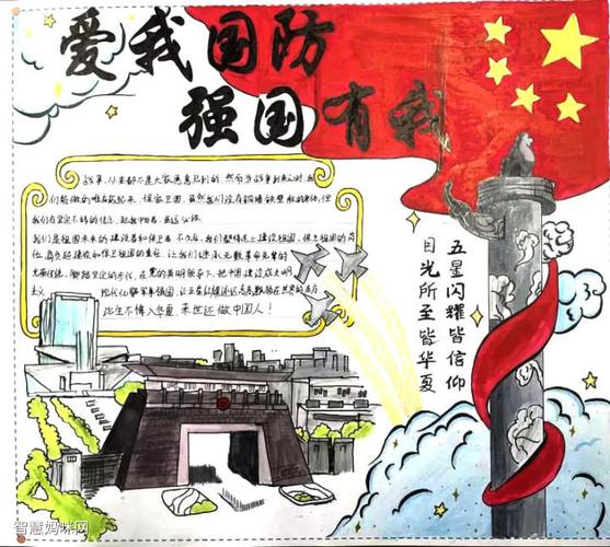 7张漂亮的爱我国防强军有我手抄报优秀作品