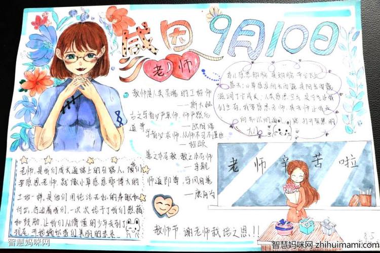 感恩老师手抄报画画图片 感恩老师手抄报画画图片