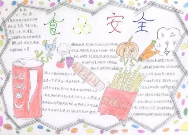 幼儿食品安全手抄报图片大全