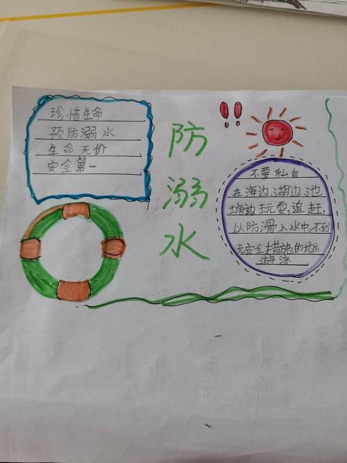 防溺水手抄报