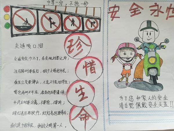 吴山小学安全骑行幸盔有你主题手抄报比赛