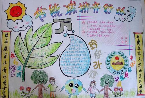 低碳环保共创文明家园手抄报低碳环保手抄报