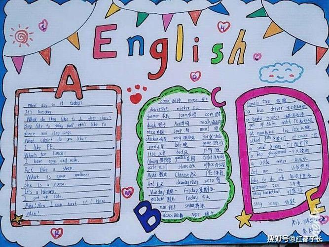 子长县秀延小学四年级英语学科系列活动之手抄报比赛