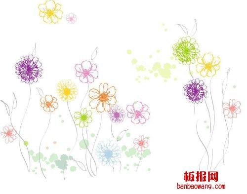 唯美花朵手抄报插图