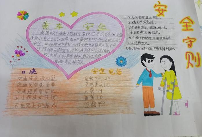 善运动知安全的手抄报安全的手抄报