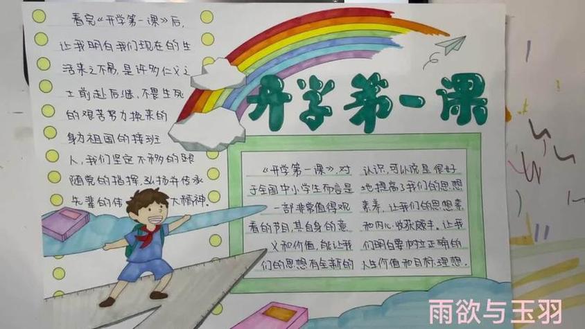 开学第一课2024手抄报小学四年级 小学生四年级手抄报开学第一课