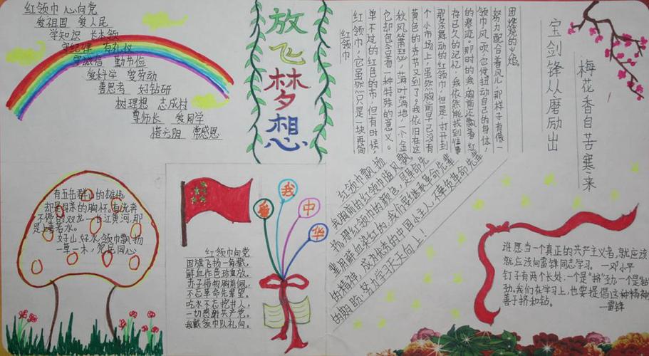红领巾的祝愿与梦想手抄报