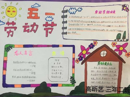 铁路小学三年二班 五一劳动节手抄报展示