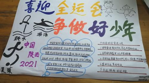 东城一小四年级六班《喜迎十四运争做文明好少年》手抄报展示