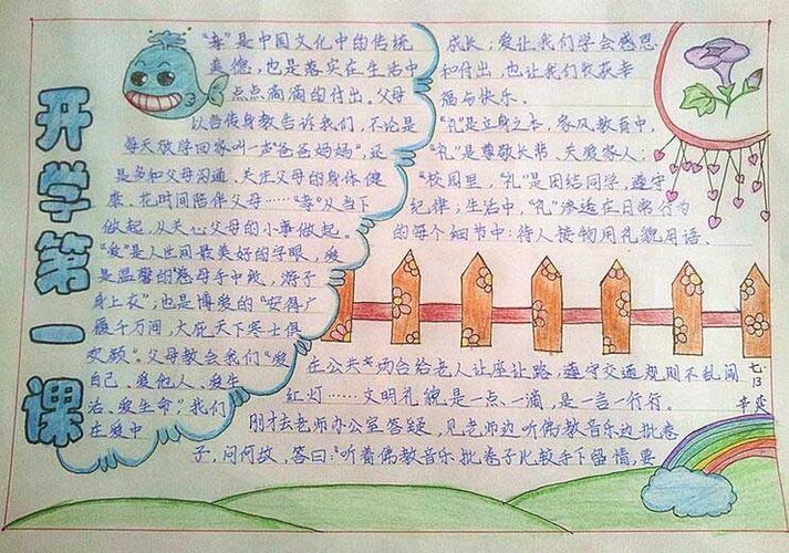 2024开学第一课手抄报
