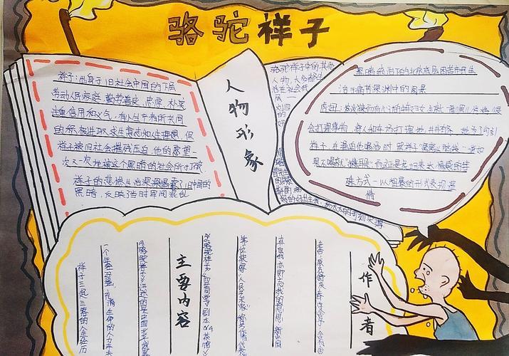 祥子和曹先生的关系手抄报骆驼祥子手抄报