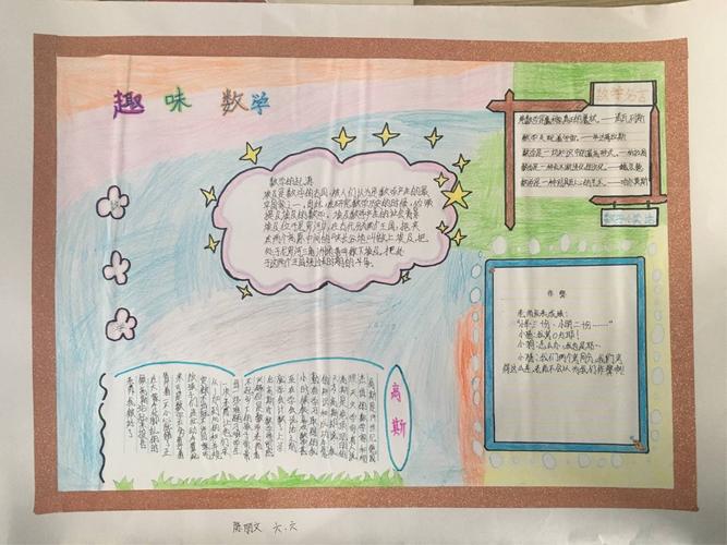 光明路小学六年级六班优秀数学手抄报展示