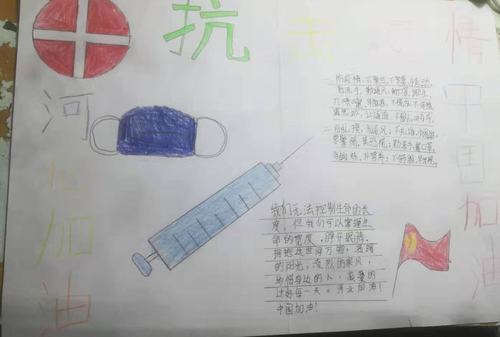河北加油 中国加油 范小五年级抗疫手抄报展