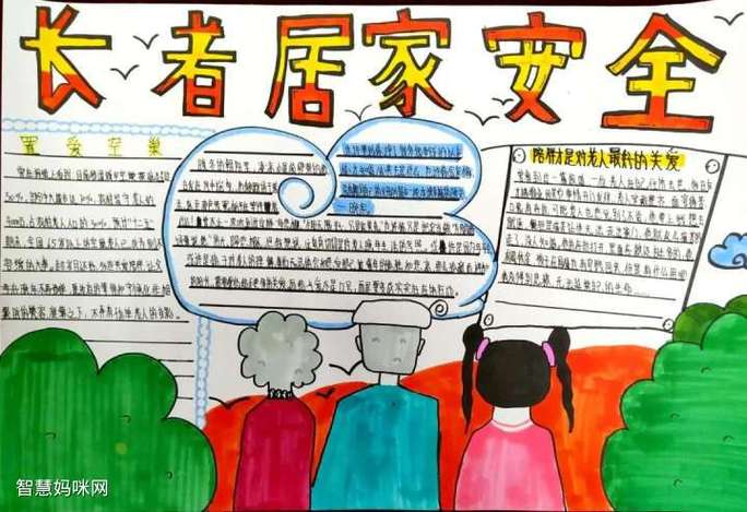 安阳市豆腐营小学一四班寒假实践活动之一居家安全手抄报护眼用电用水