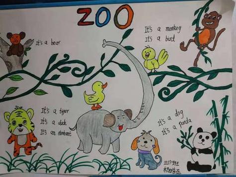 怎样画小动物的英语手抄报怎样画手抄报