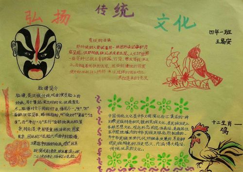 中国传统文化手抄报图片 弘扬传统文化 综合系列手抄报