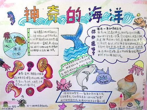 海昌海洋公园主题的手抄报 爱为主题的手抄报