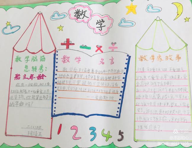 趣味数学 快乐无限 硕勋小学二年级数学手抄报比赛