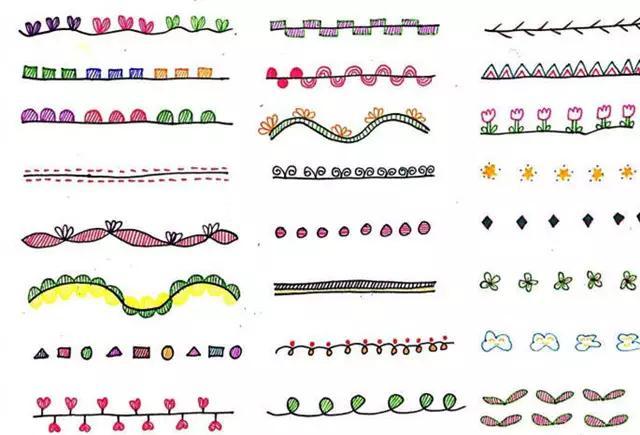 手抄报花边简单又好画 27个常用可爱的手抄报花边
