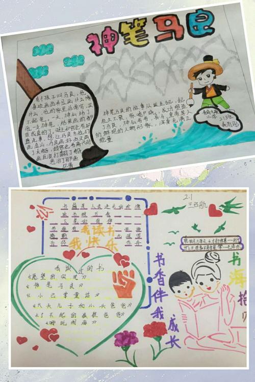 万千知识 青岛九联小学 读书节 系列活动之手抄报展