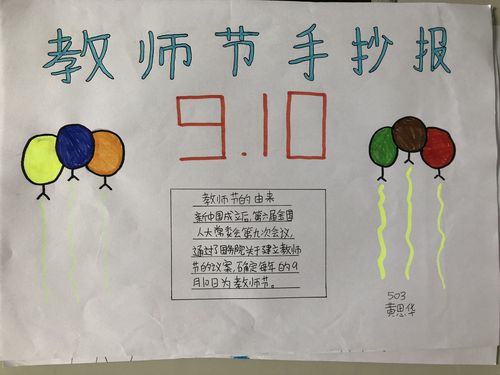 教师节手抄报