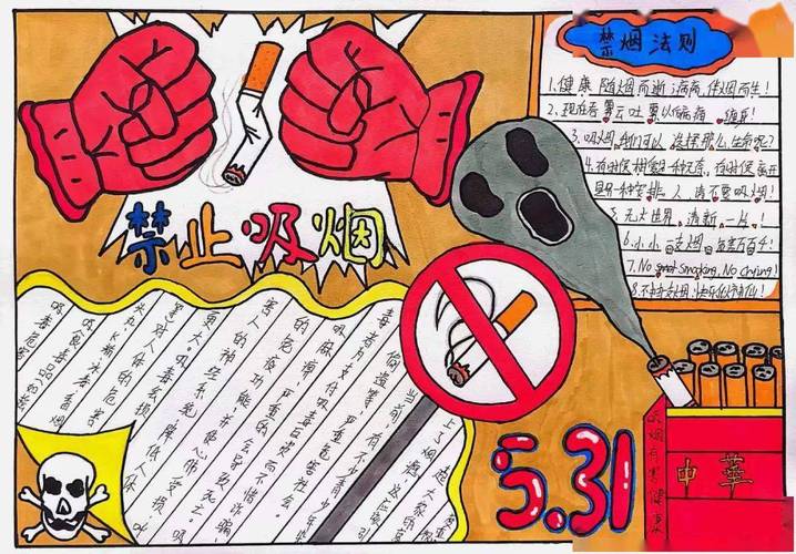 点赞2024年赣州市世界无烟日青少年控烟手抄报优秀作品展播