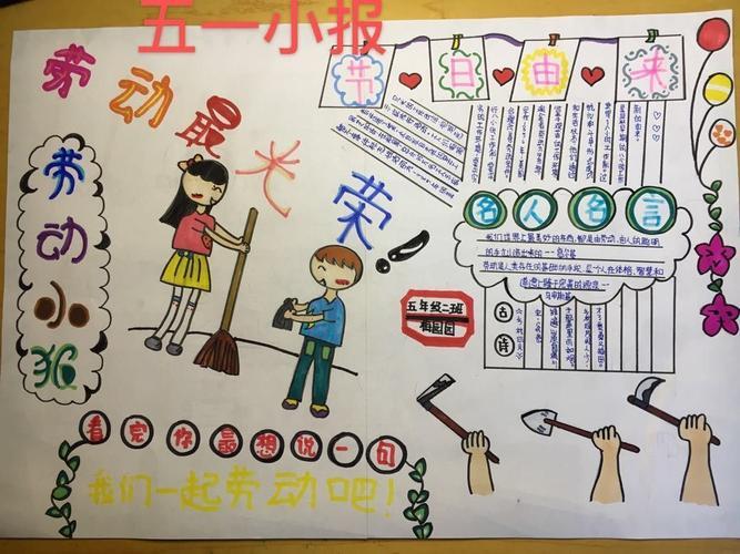 《体验劳动之美资料》幼儿园小朋友爱劳动手抄报爱劳动手抄报五一劳动