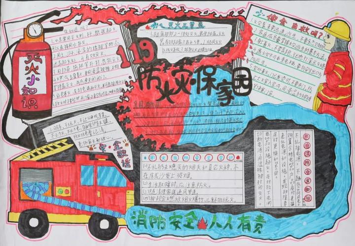 宜昌市首届 火焰蓝 中小学生消防主题手抄报大赛优秀作品展