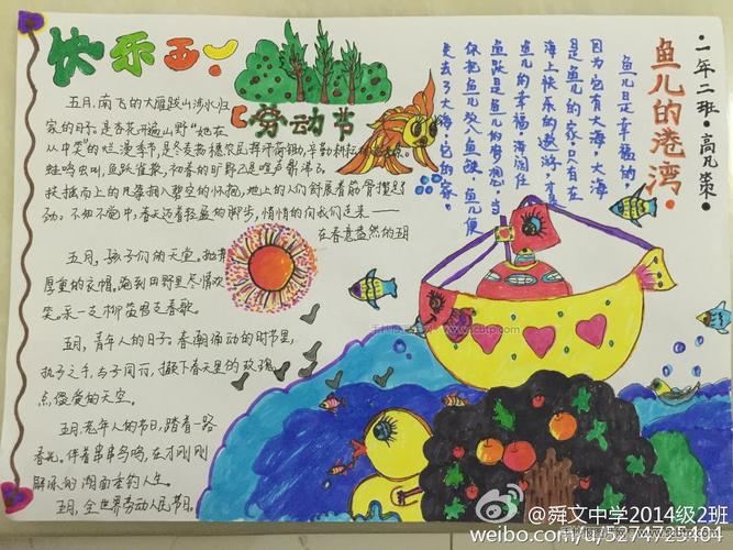 快乐五一劳动最光荣劳动节手抄报图片资料大全