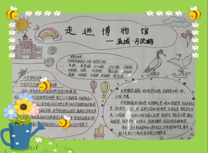 为祖国点赞 四3国庆主题活动走进博物馆手抄报展示