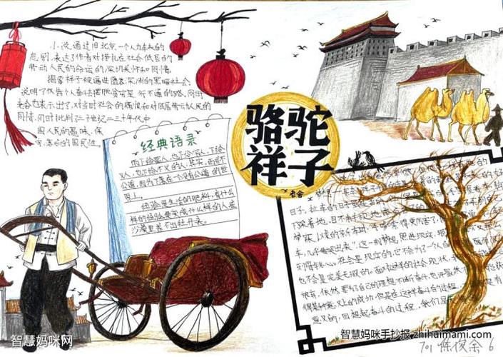 骆驼祥子手抄报简单好看9张