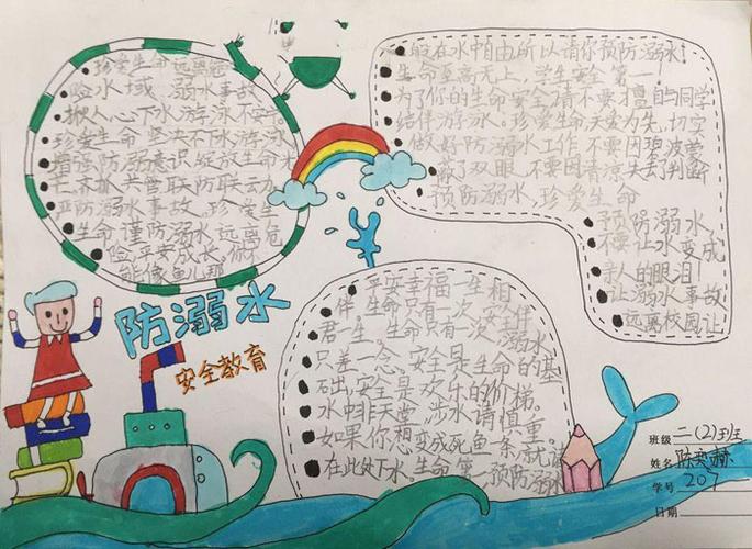 防溺水手抄报图片大全 防溺水安全教育