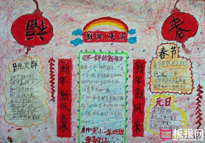 2024年小学生春节手抄报 新年新气象