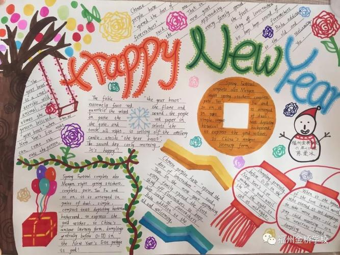以画竞技迎新春 妙笔生辉展才华 记小学部英语迎新手抄报大赛 以画竞技迎新春 妙笔生辉展才华 记小学部英语迎新手抄报大赛