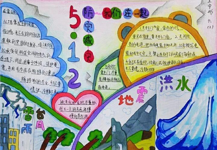 干旱与水灾的手抄报防震减灾的手抄报