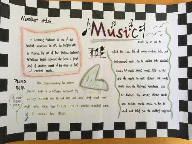 class 13 senior 1 音乐主题英语手抄报作业