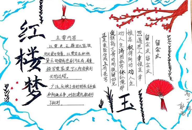 红楼梦手抄报模板简单又漂亮(28张)-360手抄报网